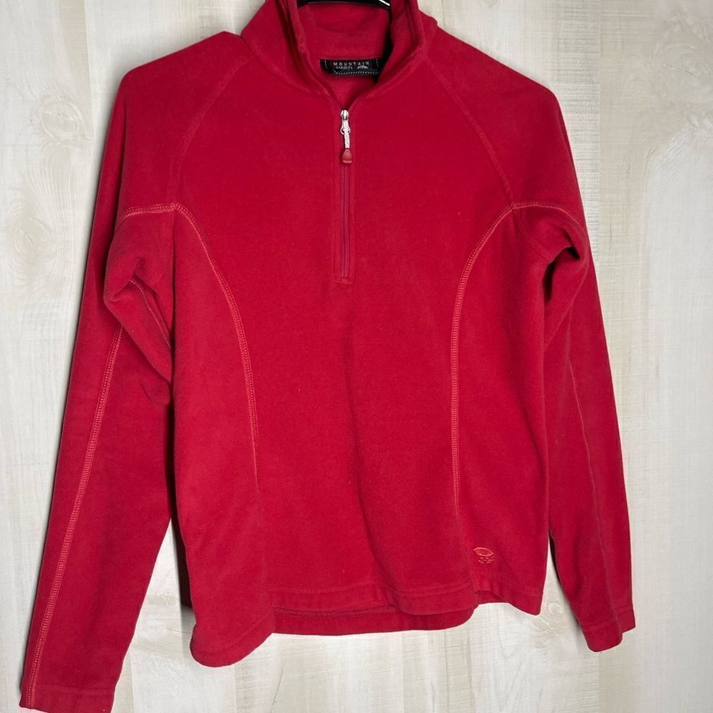 Mountain Hard Wear red fleece pullover, size small - Picture 3 of 12